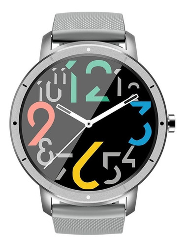 Smartwatch Wearpai HW21 1.32" caixa 42mm de  liga de zinco  prateada, pulseira  prateada