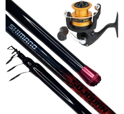 Combo Pesca Pejerrey Reel Shimano Fx Caña Sojourn Spinning