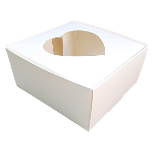  Caja Blanca Visor 10x10x5 Bombones X 10 Unidades