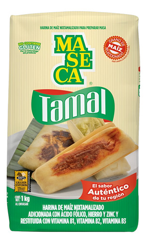 2kg De Harina De Maiz Maseca Para Preparar Masa De Tamales
