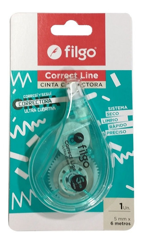 Cinta Corrector Sistema Seco Filgo 5mm X 6 Mts Cl506-b1