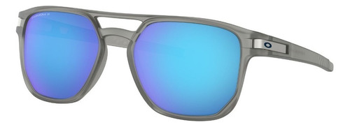 Lente Solar Oakley Sport And Performance Latch Beta Unisex Color de la lente Azul Color del armazón Gris Diseño Polarizada