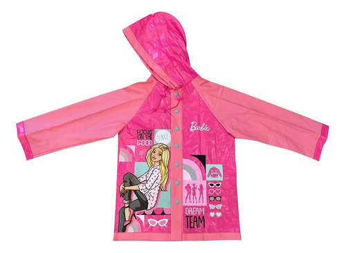 Piloto De Lluvia Barbie Nena Impermeable S - M - Children's