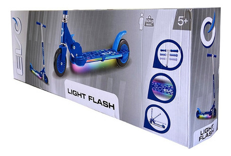 Scooter/monopatín Con Luces Evo Light Flash Color Azul