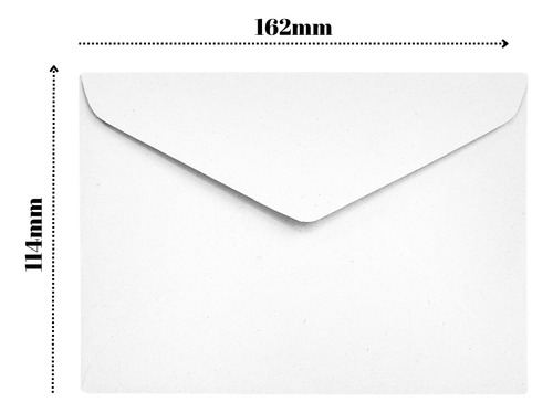 Envelope Branco 114x162 Para Carta Kit Com 500 Unidades