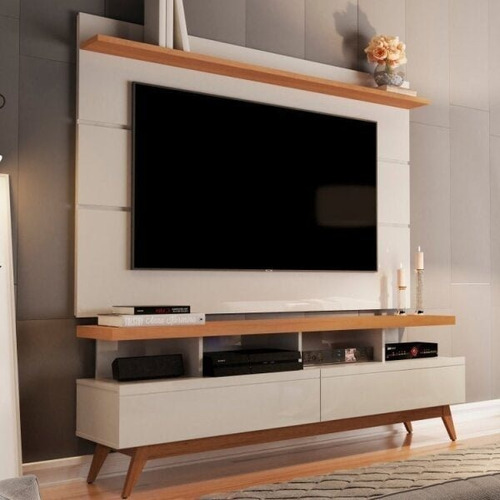 Conjunto Rack Vivare Wood E Painel Para Tv Até 60 Wt