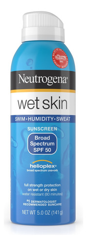 Protector solar  Neutrogena  Wet Skin 50FPS  en spray 141mL