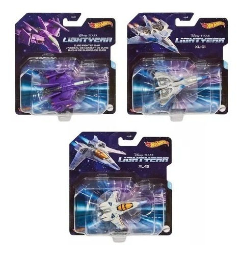 Imagen 1 de 5 de Hot Wheels Lightyear Disney Pixar 3 Naves Zurg Xl-01 Y Xl-15