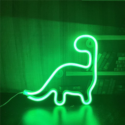 Colgante Led Con Diseño De Dinosaurio Con Luz De Neón