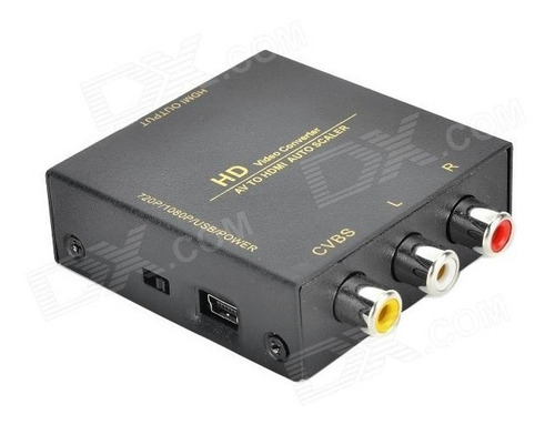 Conversor Hdmi In Rca Out 5v Pal Ntsc Metal Titan Belgrano