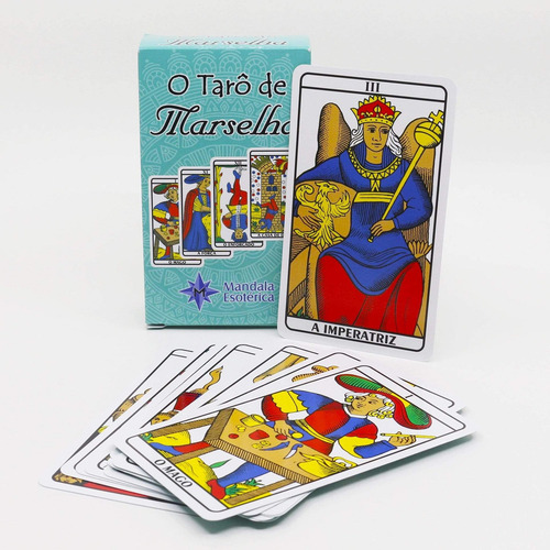 Baralho Tarô De Marselha 78 Cartas Com Manual E Bolsa
