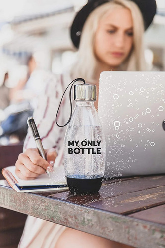 Botella Reutilizable Sodastream My Only Bottle 500 Ml Negra Color Negro