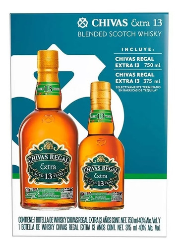 Whisky Chivas Regal Extra 13 Tequila 750 Ml + 375 Ml
