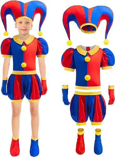 Disfraz De The  Amazing Digital Circus Pomni Traje De Cosplay Halloween Para Niños