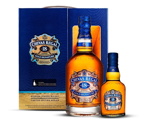 Estuche Whisky Chivas Regal 18 + Miniat - mL a $589