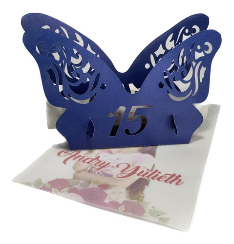 72 Tarjetas Invitación 15 Años Mariposa-pergamino 6docenas