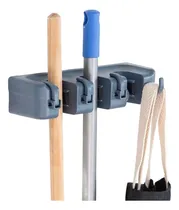 Comprar Organizador Soporte Porta Escobas Y 4 Ganchos Para Colgar