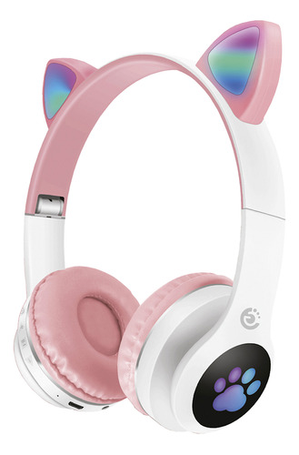 Auriculares Inalambrico Bluetooth Vincha Con Orejas De Gato