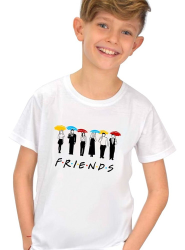 Remera Blanca Friends Tv Hobre Mujer Niño Modal Premium