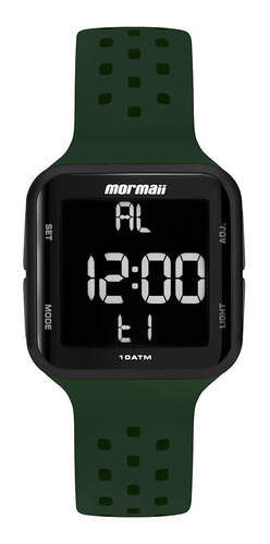 Relógio Mormaii Wave Masculino Feminino Digital Preto Verde