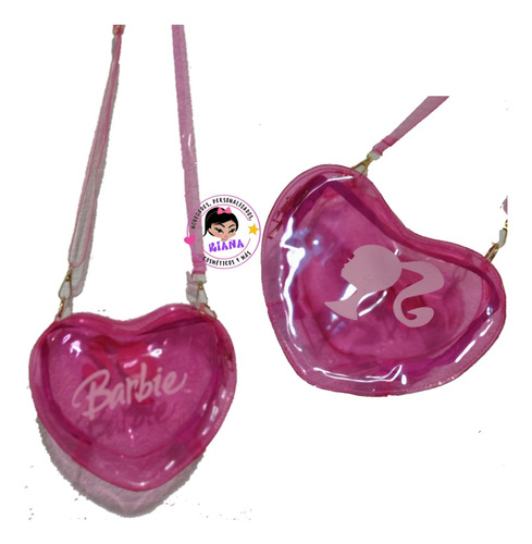 Bolso Crossbody Plástico Corazón Barbie 