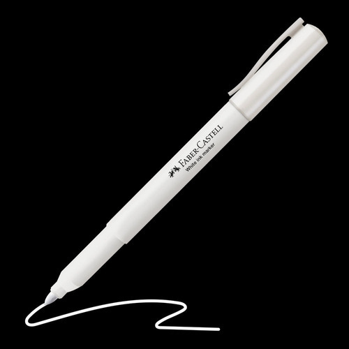Imagen 2 de 3 de Marcador Permanente Blanco Faber Castell Pack X12
