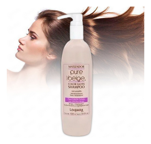 Shampoo Matizador Canas 1 Litro Loquay Beige