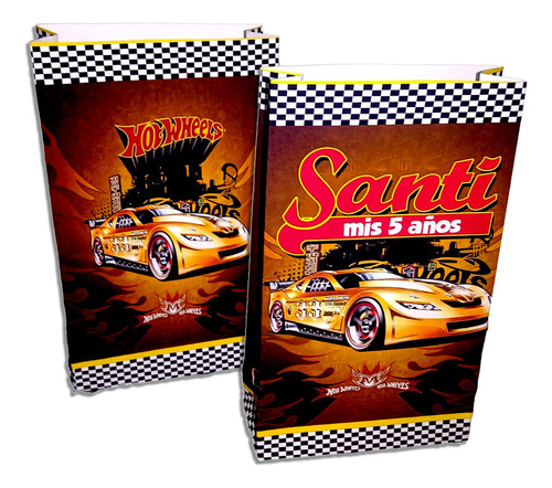 Bolsitas Golosineras Hotwheels  X 25 Personalizadas Fiestas