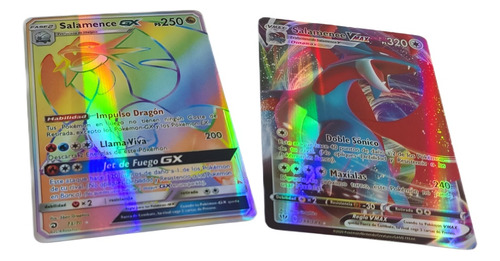 Carta Salamence Arcoiris Gx Y Carta Salamence Vmax 