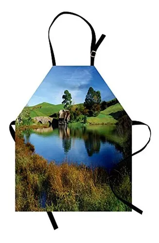 comprar Delantal Ambesonne Hobbits, Hobbit Land Village House By Lak