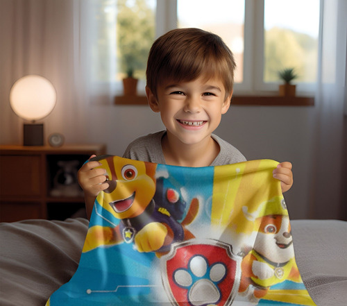 Cobertor-edredón Paw Patrol Con Borrega Infantil Matrimonial Paw Patrol Multicolor