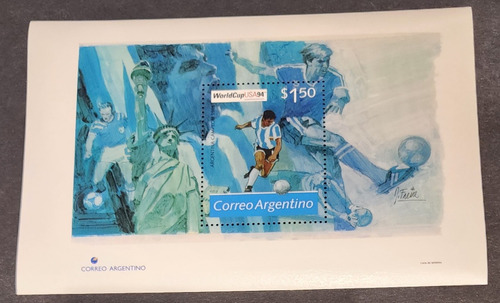 Bloque Argentina Copa Del Mundo Usa Gj107 1994 Mint