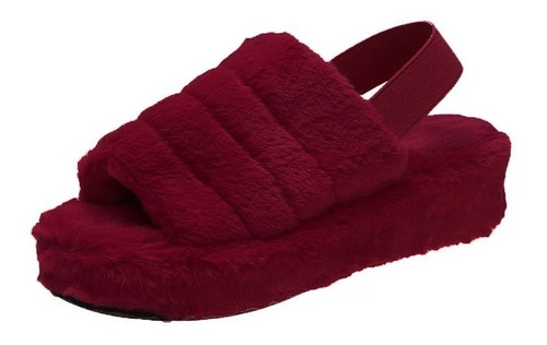 Chalas Pantuflas De Mujer Fluffy Peludas (varios Colores)