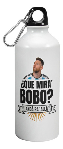 Botella De Agua Deporte Messi Que Mira Bobo Diseño 2