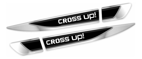 Adesivo Compatível Aplique Up Cross Emblema Cromado F875
