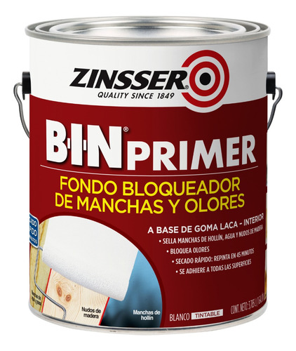 Zinsser Bin Primer Bloqueador De Manchas 3.785ml