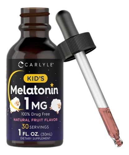 Carlyle Melatonina Gotas Liquida 1 Mg Ideal Para Niños 30 Ml Sabor Frutas