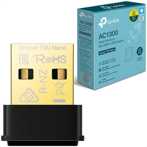 Adaptador Inalambrico Usb Archer T3u Nano Tp-link Banda Dual