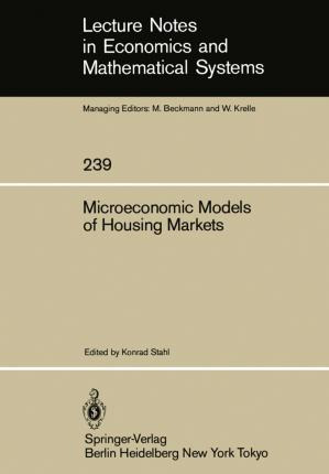 Libro Microeconomic Models Of Housing Markets - Konrad St...