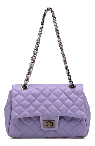 Bolso de mano Matelassê Transverse Azaleia de piel auténtica para mujer