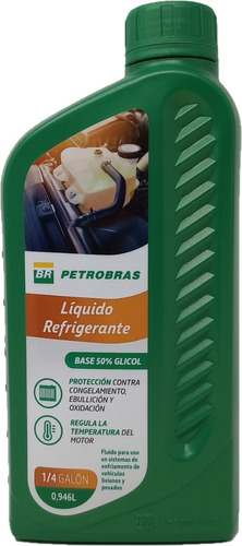 Refrigerante Petrobras Radiador Naranja Por 1/4 Galón