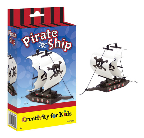 Creativity For Kids Pinta Tu Propio Barco Pirata Mini Kit  J