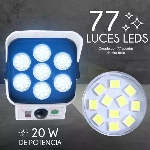 Lampara Solar Luz Led Con Sensor Movimiento Tipo Cámara