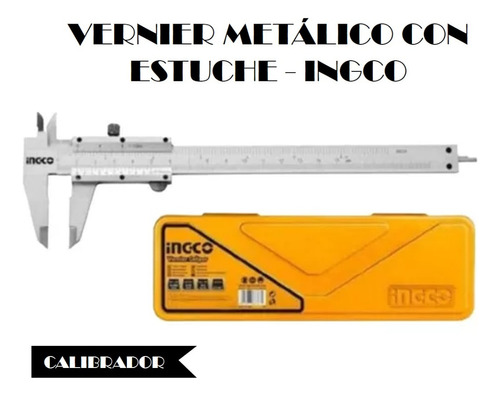 Vernier Calibrador 0-150mm Metálico C/estuche - Ingco 