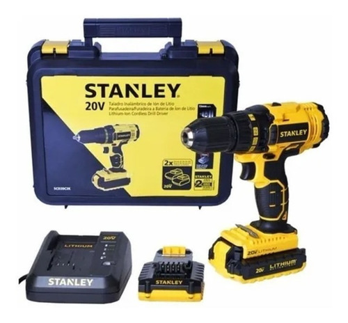 Imagen 1 de 4 de Taladro Percutor Inalambrico 1/2 20v Stanley Sch20c2k