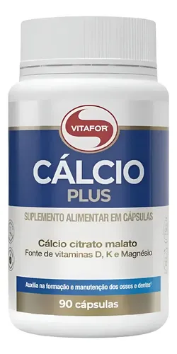 Cálcio Plus Vitafor Com Vitaminas D, K E Magnésio (90 Cps) Neutro
