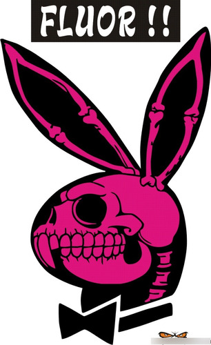 Imagen 2 de 4 de Calco Playboy Fluor 30 X 20 Cm Dos Colores Graficastuning
