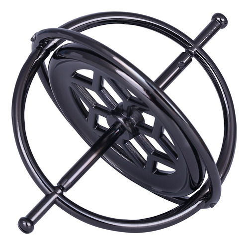 Metal De Juguete De Agitación De Giro De Giroscopio Negro