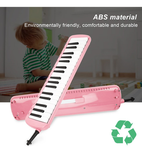 Melodica 37 Teclas Instrumento Viento Para Principiantes Rosa