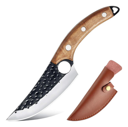 Cuchillo Boker 4.0 Con Funda De Cuero Milhome